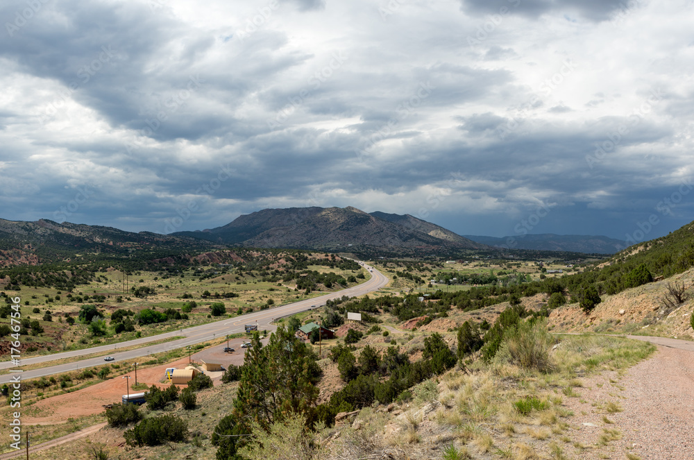 Obraz premium Stormy Skies over Valley