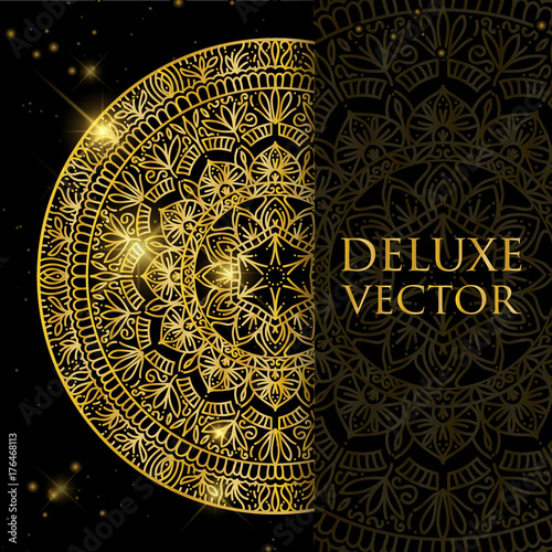 Vector illustration vintage mandala decorative elements. Islam, Arabic, Indian turkish motifs
