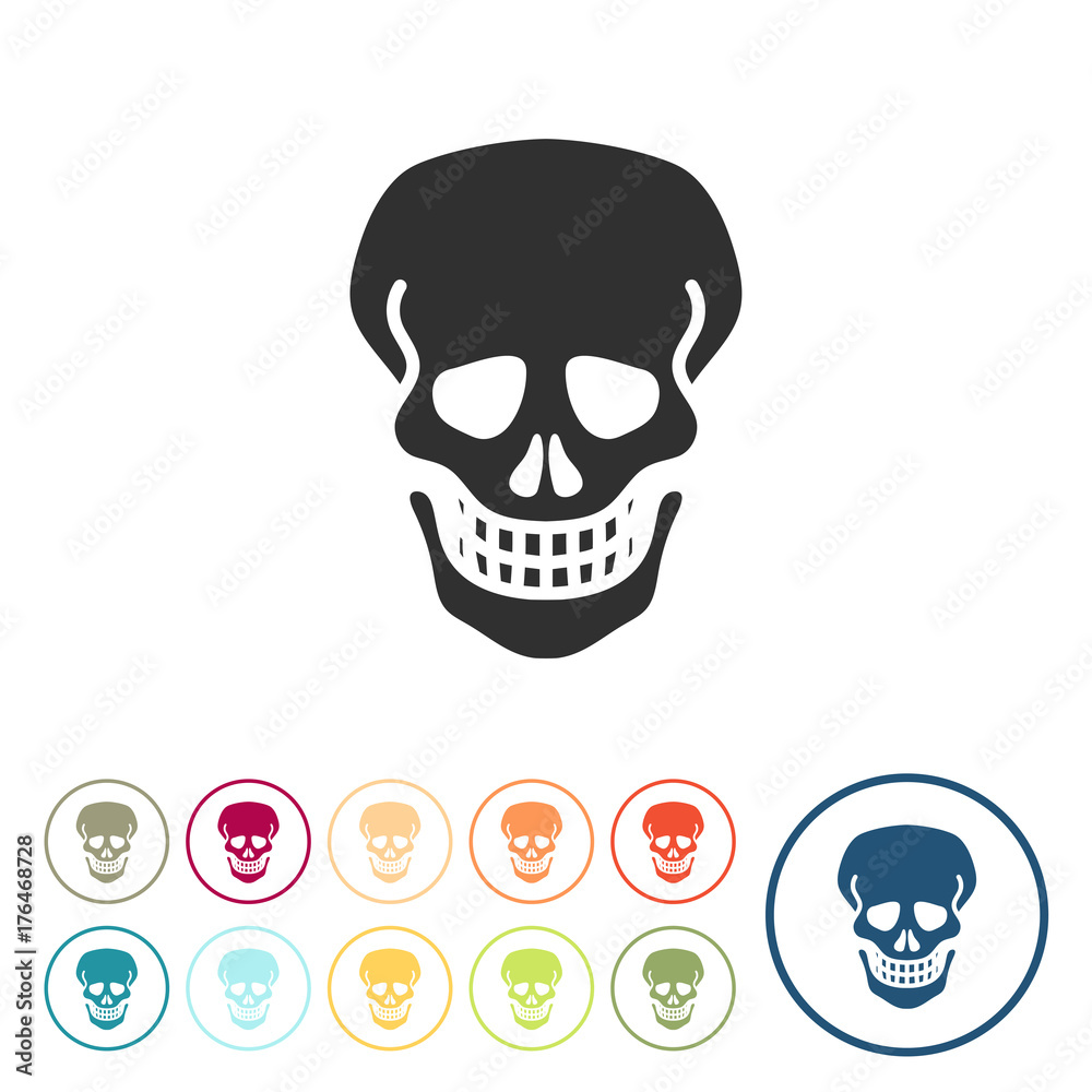 Runde Schaltflächen - Totenkopf Runde Schaltflächen - Totenkopf