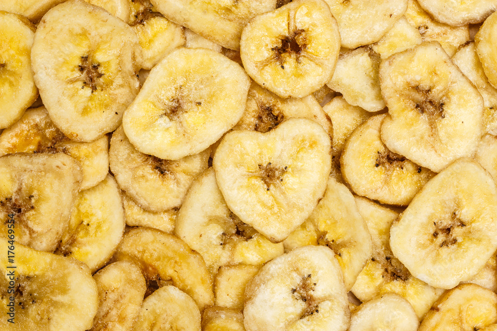 Banana chips for background Banana chips for background
