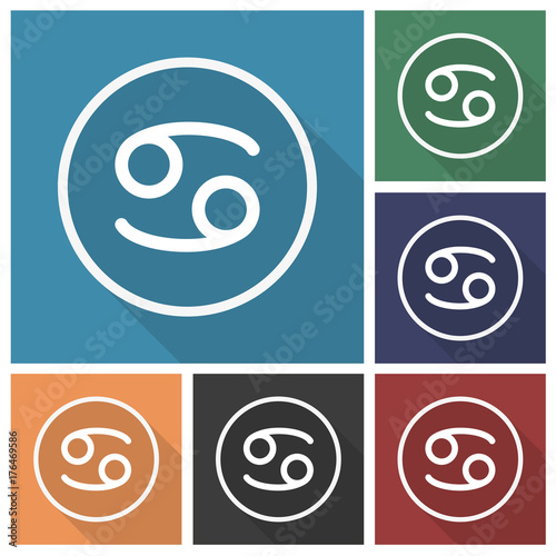 Button - Set - Schatten - Krebs - Sternzeichen