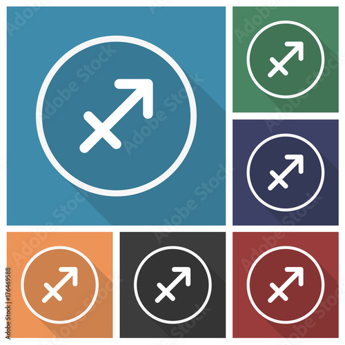 Button - Set - Schatten - Schütze - Tierkreis