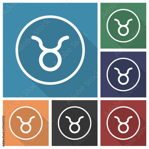 Button - Set - Schatten - Stier - Horoskop