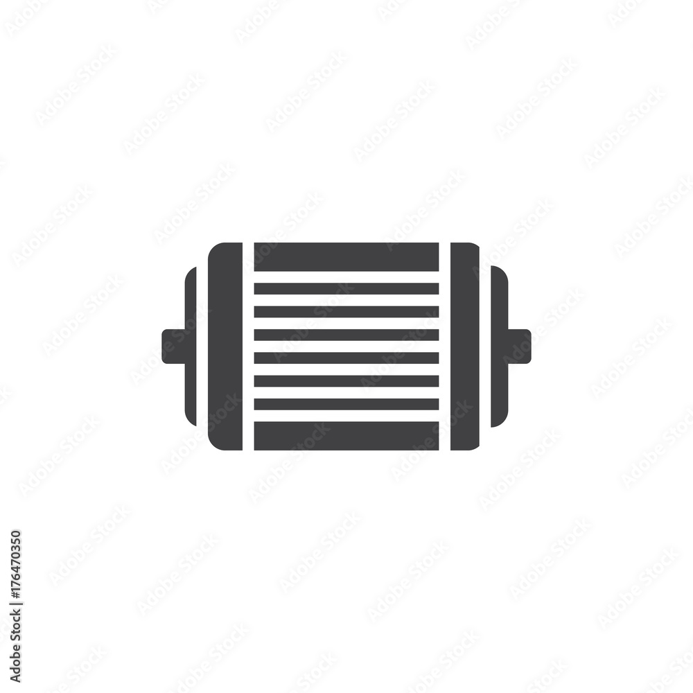 Car radiator icon vector, filled flat sign, solid pictogram isolated on white. Symbol, logo illustration.