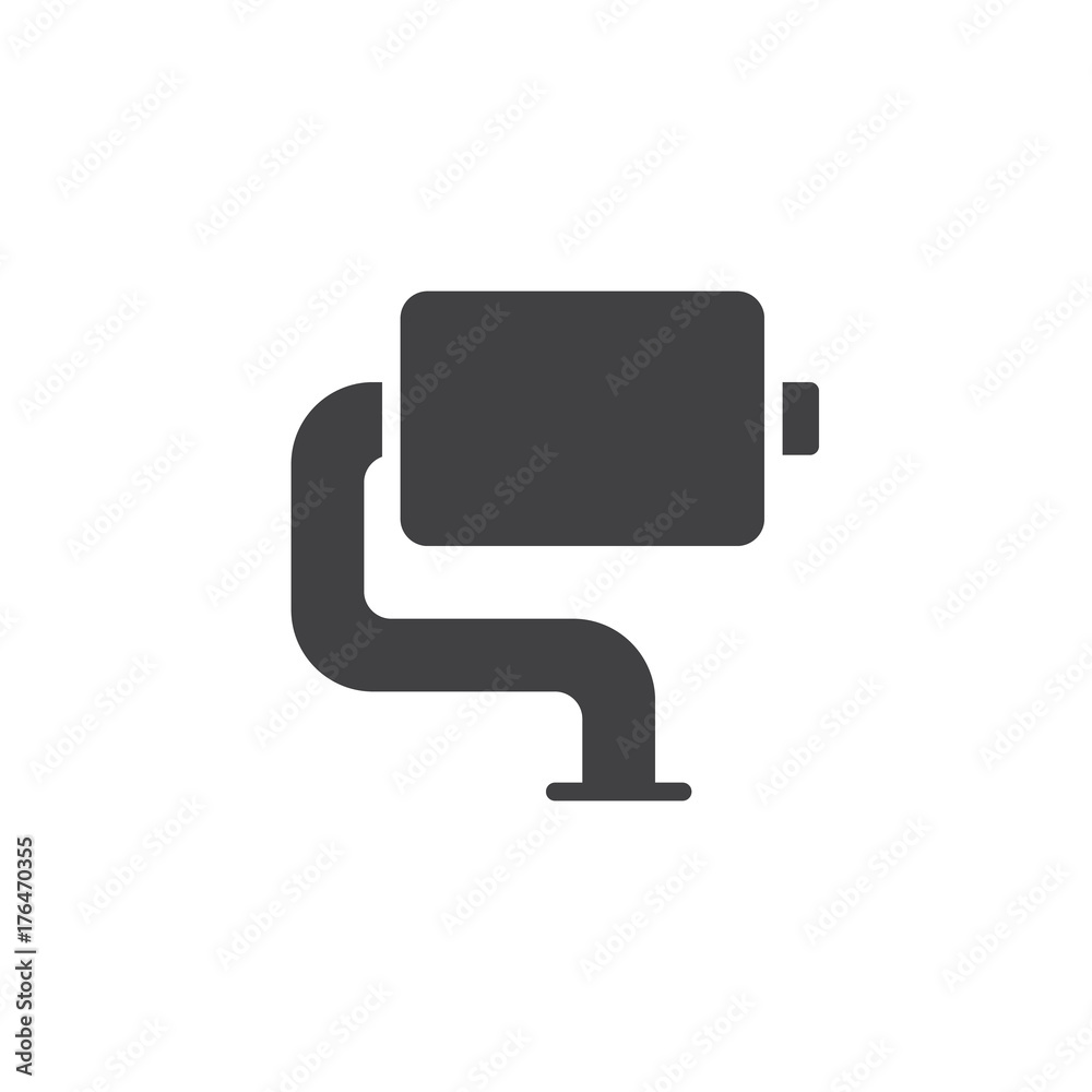 Exhaust pipe icon vector, filled flat sign, solid pictogram isolated on white. Symbol, logo illustration. Exhaust pipe icon vector, filled flat sign, solid pictogram isolated on white. Symbol, logo illustration.