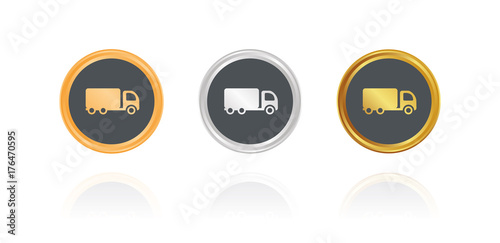 Free Download Lastwagen - Bronze, Silber, Gold Buttons - GFXLoad