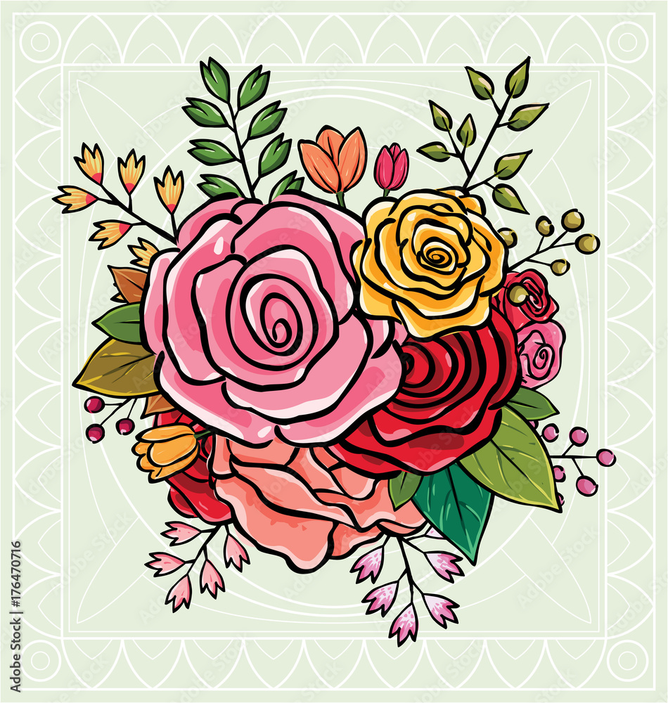 flower bouquet vector illustration flower bouquet vector illustration