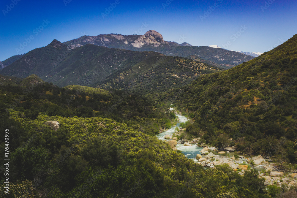 Middle Fork Kaweah River and Moro Rock