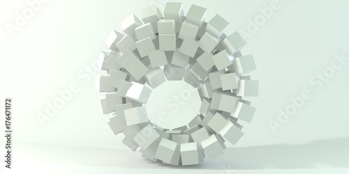 Geometric figure 3d image. 