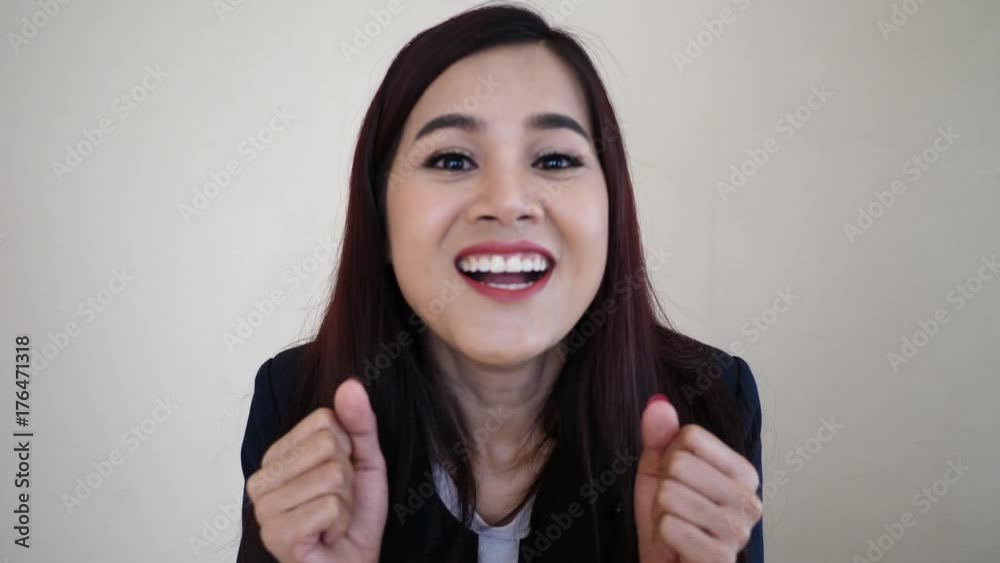 Business woman laughing. Business woman laughing.