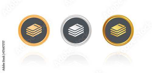 Buch - Bronze, Silber, Gold Buttons