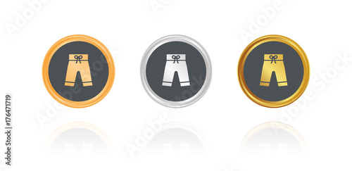 Unterhose - Bronze, Silber, Gold Buttons