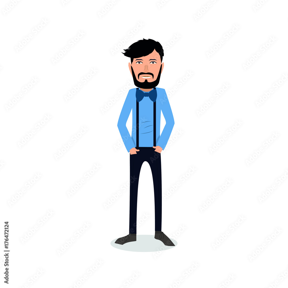 funny and cool cartoon guy in casual clothes, gesturing. Vector illustration, Hipster Style funny and cool cartoon guy in casual clothes, gesturing. Vector illustration, Hipster Style