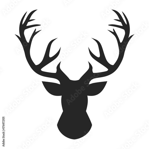 Deer head illustration vector 