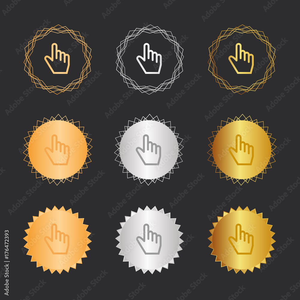 Cursor - Zeigefinger - Bronze, Silber, Gold Medaillen Cursor - Zeigefinger - Bronze, Silber, Gold Medaillen