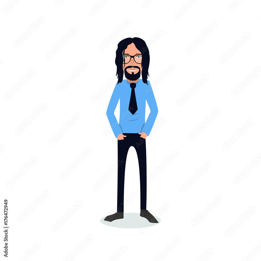funny and cool cartoon guy in casual clothes, gesturing. Vector illustration, Hipster Style funny and cool cartoon guy in casual clothes, gesturing. Vector illustration, Hipster Style