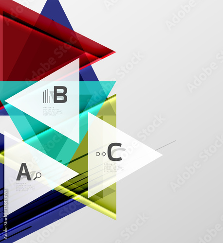 Color triangles background design