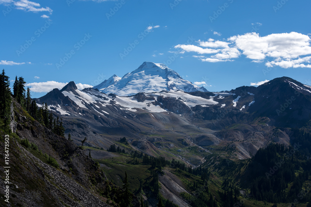 View of Mount Baker from Chain Lakes Trail 
