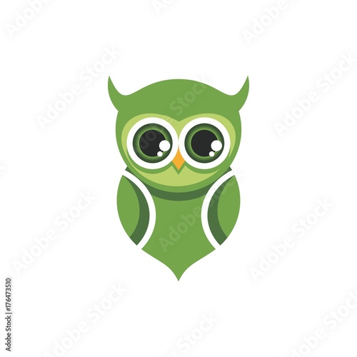 green owl logo Stock Vector | Adobe Stock