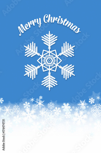 Snowflakes Designs Vector Blue Postcard