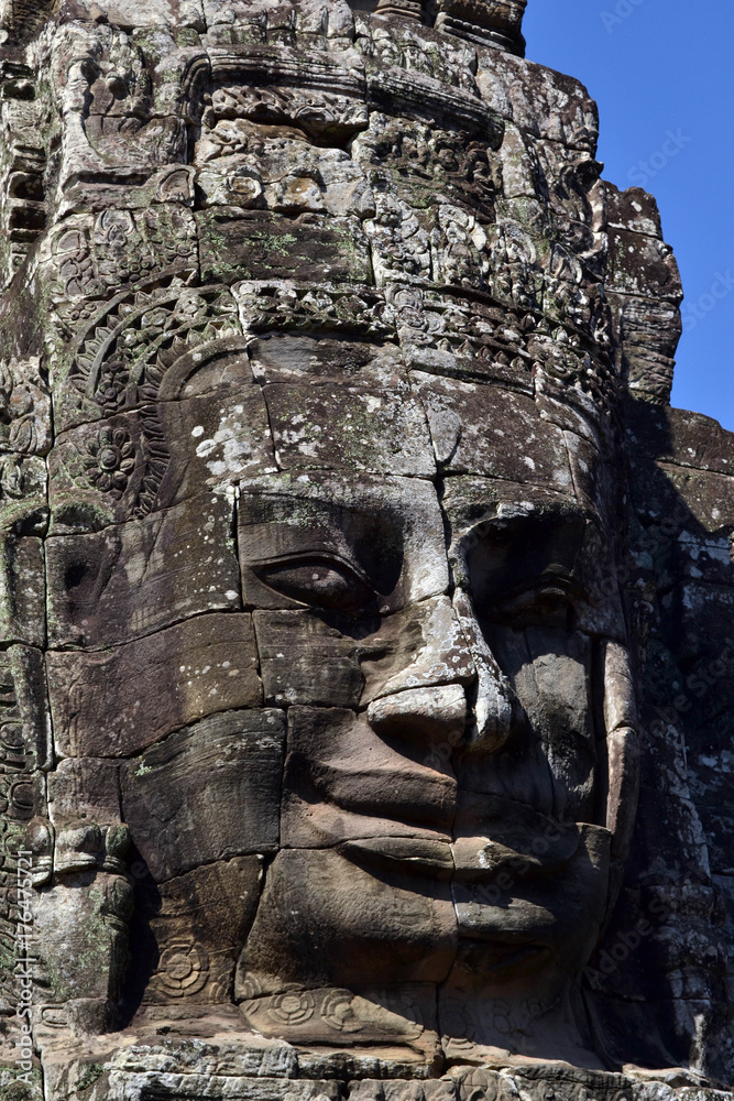 The view around Bayon Temple complex, - Angkor Wat. Can you see faces are everywhere?