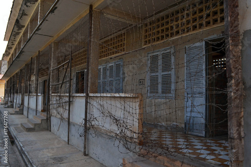 Closer view around Genocide Museum in Phnom Penh, Cambodia photo