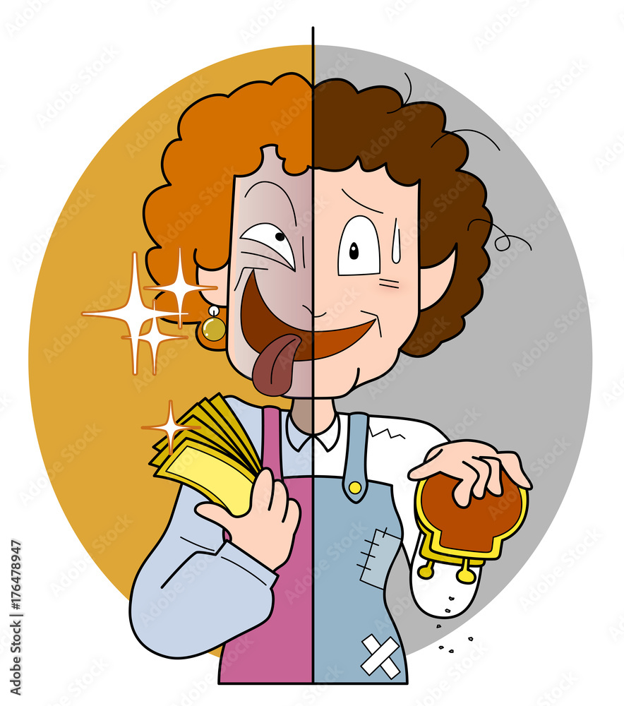 本音と建前 おばさん Stock Vector Adobe Stock