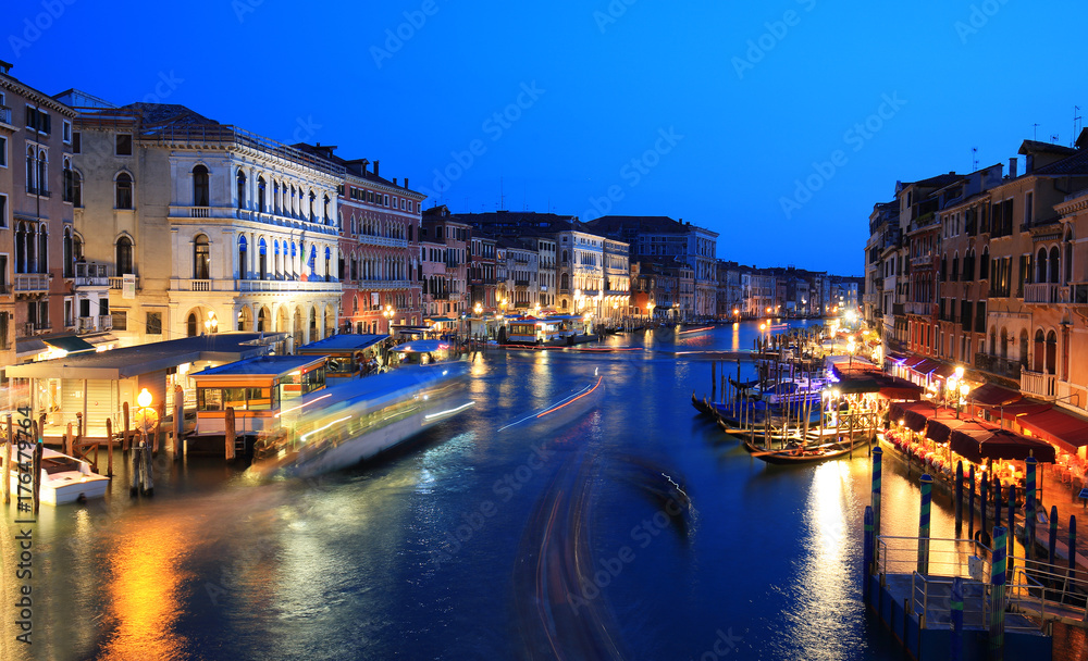 Canale Grande at night, Venice Italy