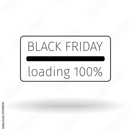 Black Friday 100% loading. Progress loading bar