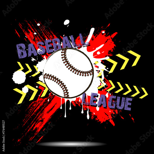 Background abstract baseball ball from blots