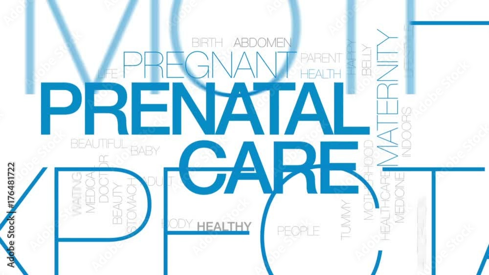 Prenatal care animated word cloud, text design animation. Kinetic typography. Prenatal care animated word cloud, text design animation. Kinetic typography.