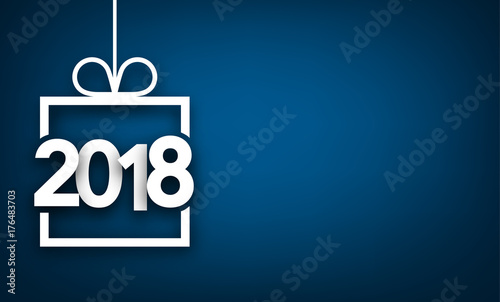 Blue 2018 New Year backgorund.