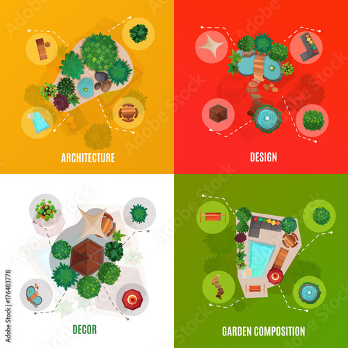 Landscape Design Concept Top View 