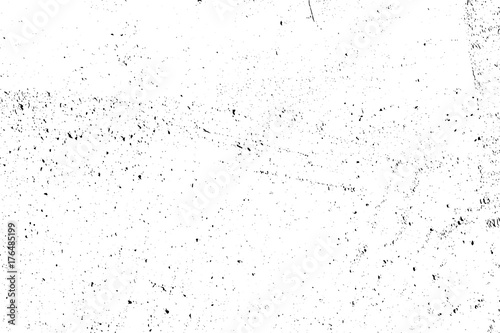 Distressed halftone grunge black and white vector texture -texture of old wall background for creation abstract vintage effect with noise and grain