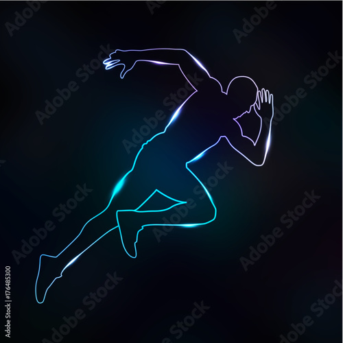 silhouette homme,sprinter