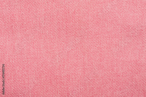 Pink cotton fabric fragment, macro shot abstract texture