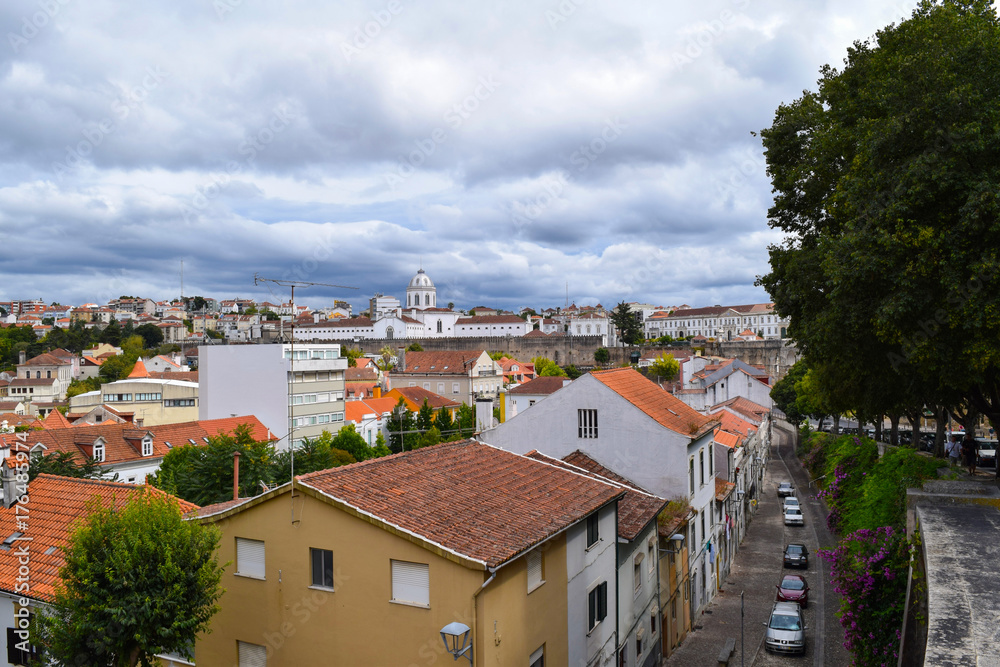 Rooftops of the quiet neighbourhood of Bairro Sousa Pinto in Coimbra, Portugal