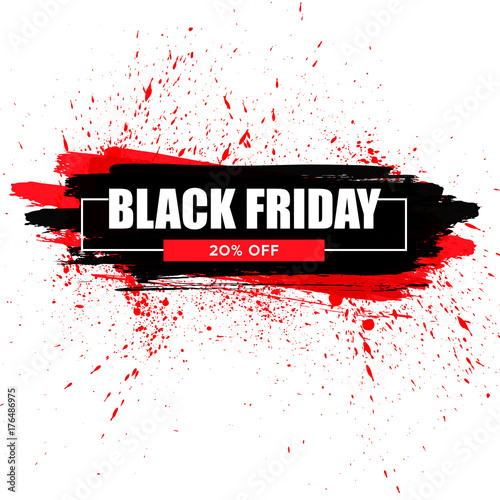 Black friday sale. Black web banner. Poster Sale. The original inscription. Vector illustration