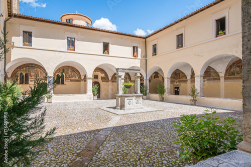 San Francesco Convent on a summer morning, in Tagliacozzo, province of L'Aquila, Abruzzo, central Italy.