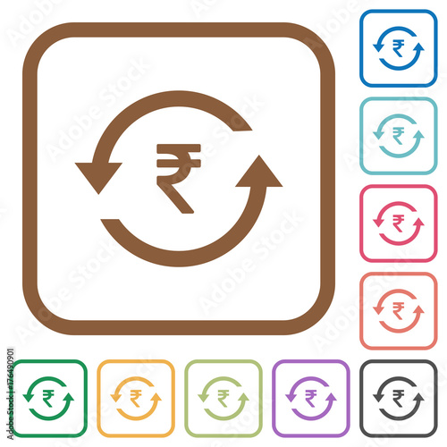 Rupee pay back simple icons