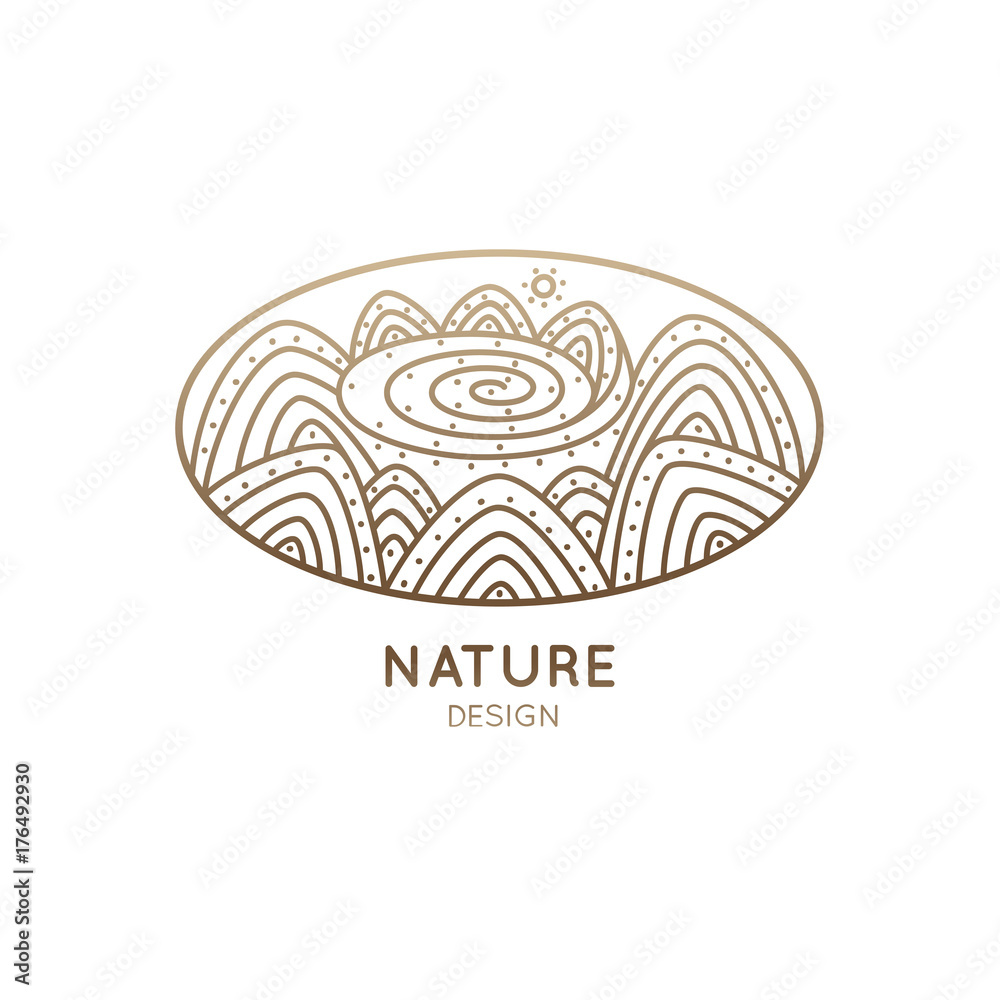 Logo oval mountains two Logo oval mountains two