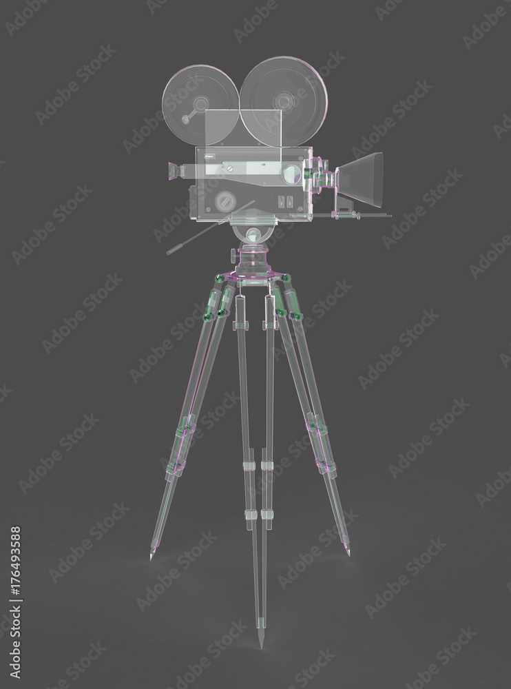 milla nautica subterraneo Positivo vintage retro movie camera tripod mount isolated on white high quality  rendering foto de Stock | Adobe Stock