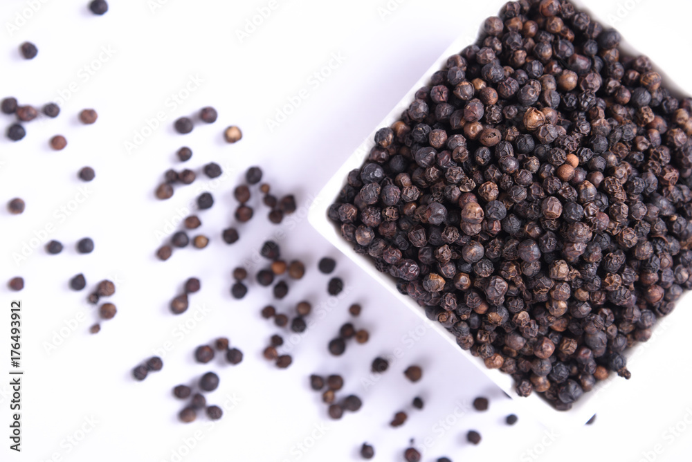 Black pepper isolated on white background Black pepper isolated on white background