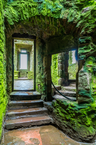 Interior sight in Dunnottar Castle, near Stonehaven, Scotland.