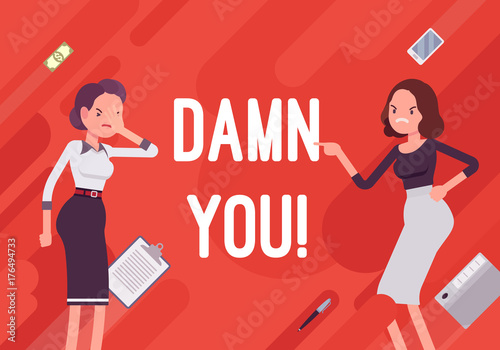 Damn you. Business demotivation poster