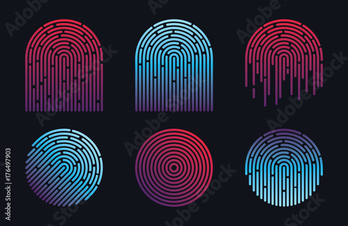 ID Finger Print Vector Design Icons