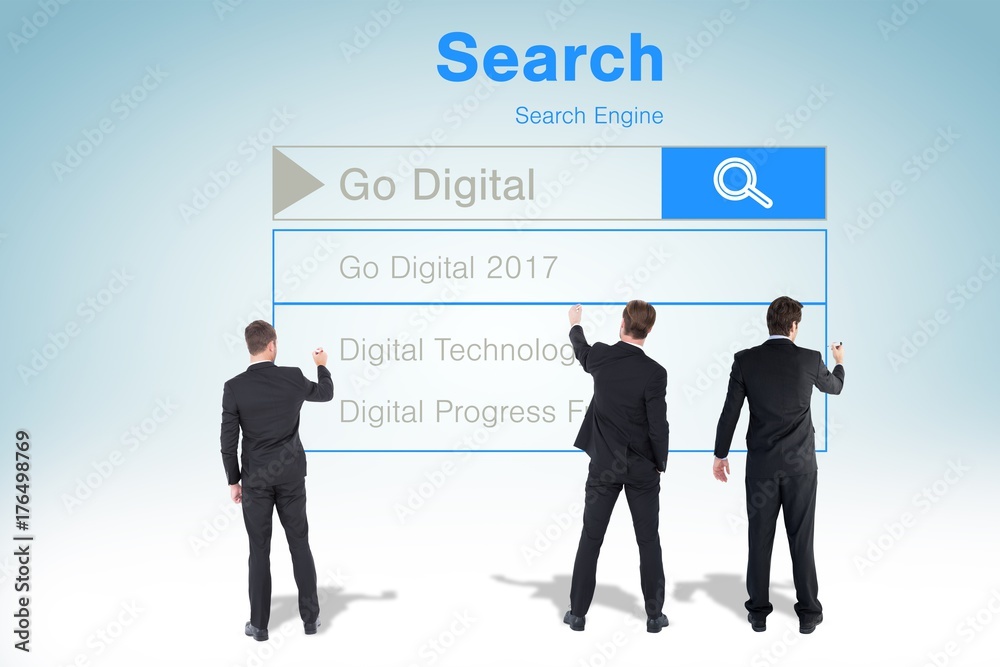 Composite image of business team writing against white Composite image of business team writing against white