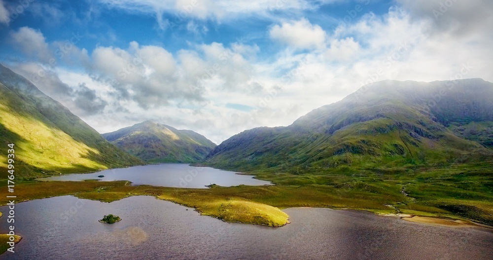 Tranquil scene of lake and mountains Tranquil scene of lake and mountains