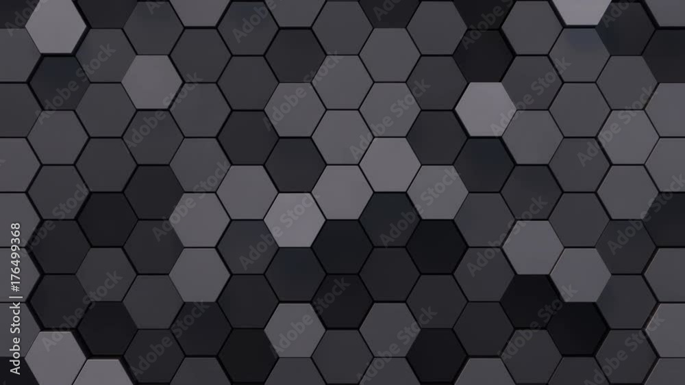 Geometric Hexagon Block Wall moving background. Geometric Hexagon Block Wall moving background.