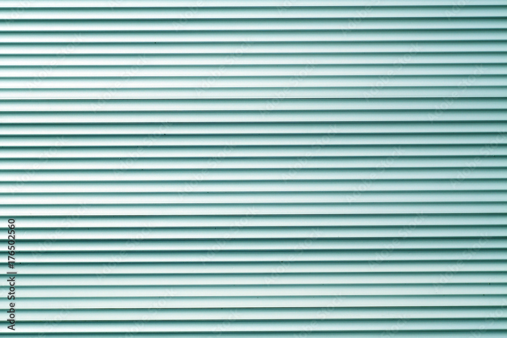 Fototapeta premium Cyan color metal warehouse wall pattern.